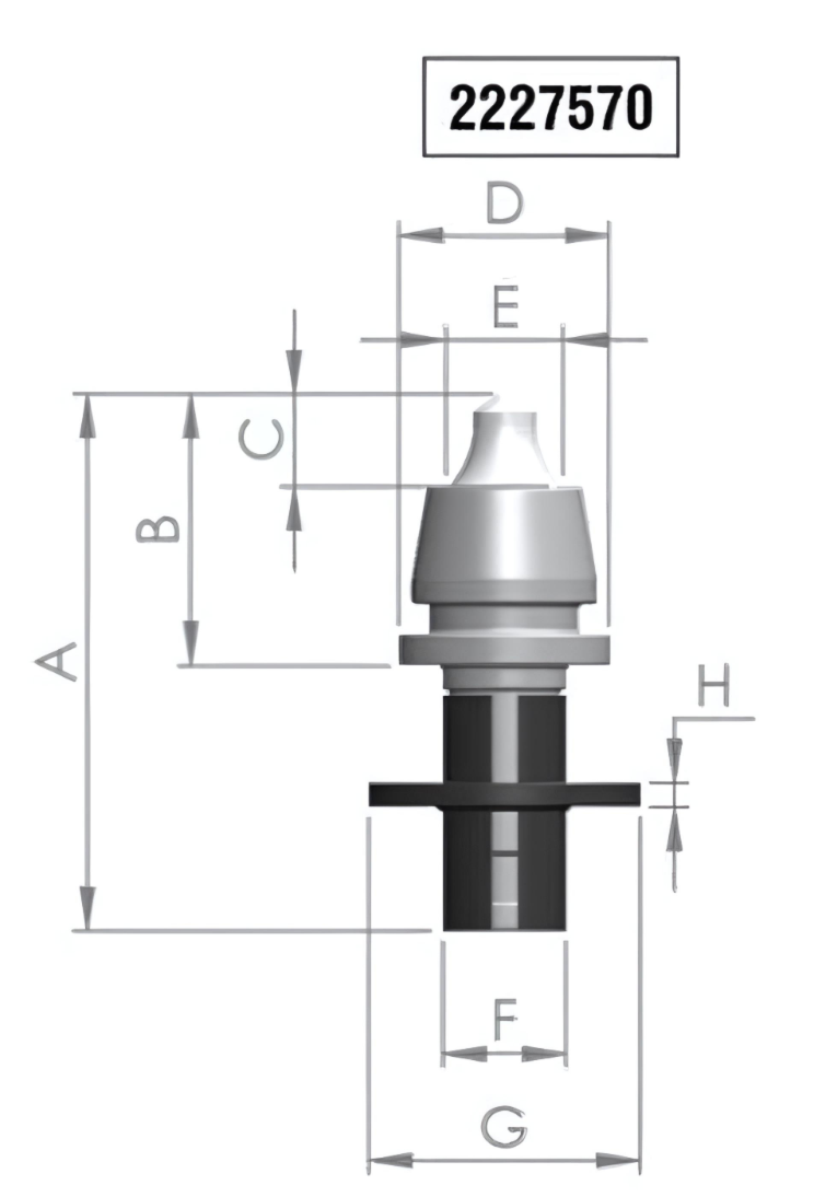222-7570 Caterpillar Road Milling Tooth 2227570